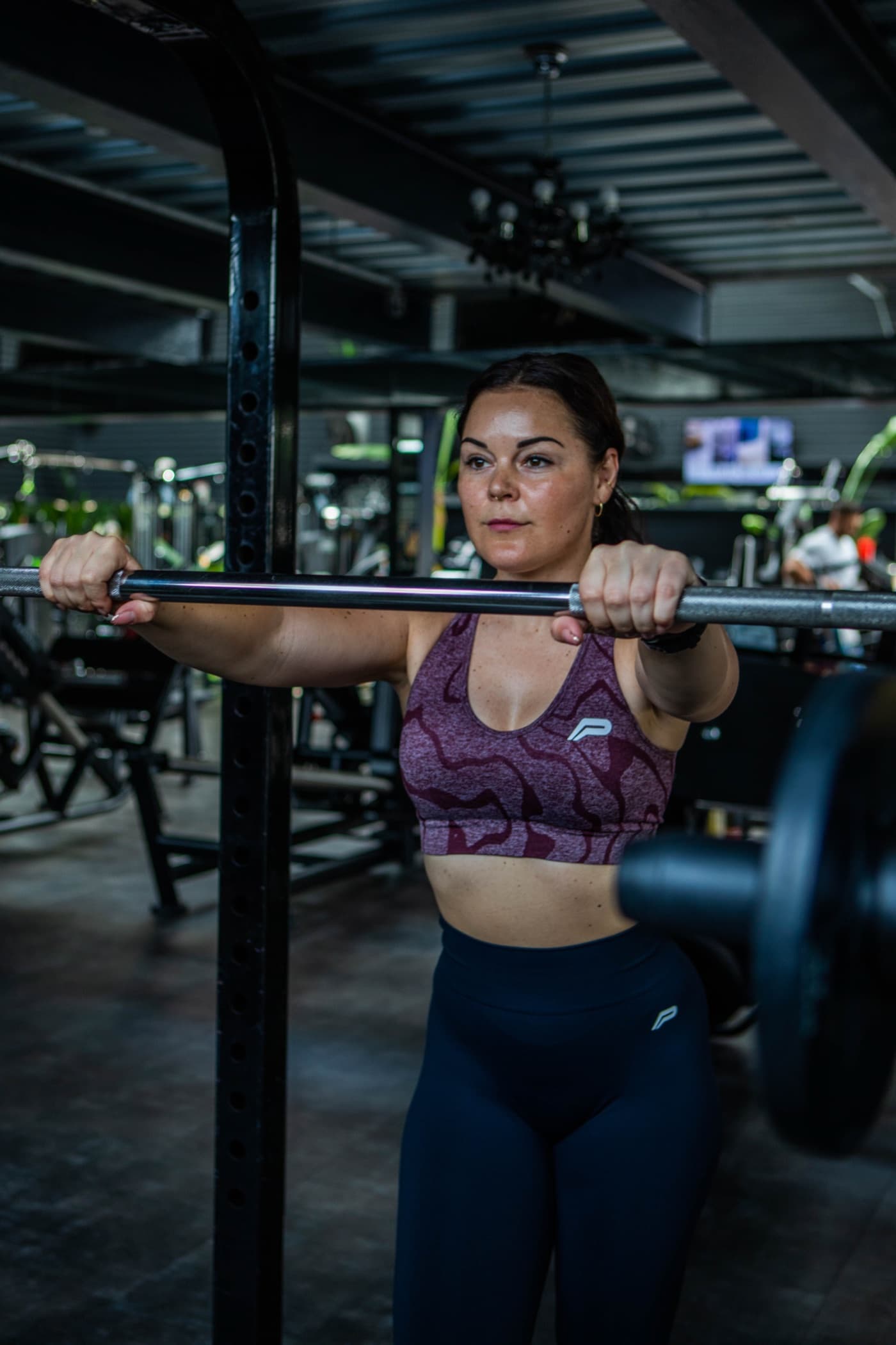 Czetli Zsófia edzés közben a Press Fitnessben